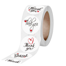 Load image into Gallery viewer, 3x500pcs Xmas Christmas Stickers Roll Label 4 Kinds of Love Heart Thank You Sealing Decoration Gift
