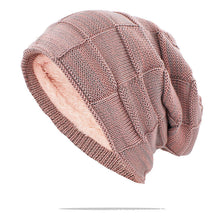 Lade das Bild in den Galerie-Viewer, Warm Winter Knit Beanie Hats Spot Mixed Colors Autumn and Winter Men's and Women's Fleece-Lined Thick Windproof Pullover Unisex
