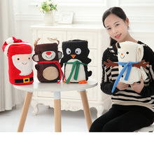 Load image into Gallery viewer, Christmas Gift Creative Santa Claus Blanket Cartoon Double-Sided Flannel Snowman Blanket
