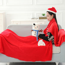 Load image into Gallery viewer, Christmas Gift Creative Santa Claus Blanket Cartoon Double-Sided Flannel Snowman Blanket
