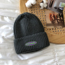 Lade das Bild in den Galerie-Viewer, Warm Winter Knit Beanie Hats Korean Letter Women Autumn Parent-Child Korean Style Hundred Wool Toe Cap Unisex
