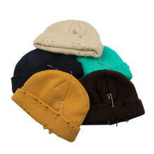 Load image into Gallery viewer, Warm Winter Knit Beanie Hats Women's Autumn and Winter Korean Style Ring Pin Hip Hop Wool Trendy Retro Men Unisex
