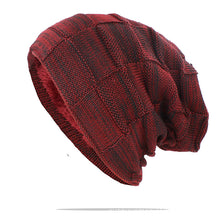 Lade das Bild in den Galerie-Viewer, Warm Winter Knit Beanie Hats Spot Mixed Colors Autumn and Winter Men's and Women's Fleece-Lined Thick Windproof Pullover Unisex
