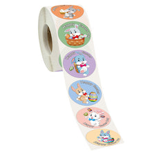 Load image into Gallery viewer, 3x500pcs Xmas Christmas Stickers Roll Label 6 Figure Rabbit Eggs Happy Easter Day Gift Not Glue
