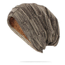 Lade das Bild in den Galerie-Viewer, Warm Winter Knit Beanie Hats Spot Mixed Colors Autumn and Winter Men's and Women's Fleece-Lined Thick Windproof Pullover Unisex
