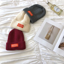 Load image into Gallery viewer, Warm Winter Knit Beanie Hats Wool Women Autumn and Winter Korean Style All-Matching Japanese Student Fashion Casual Unisex
