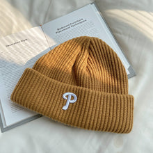 Load image into Gallery viewer, Warm Winter Knit Beanie Hats  Japanese Style All-Matching Thickened Letters Show Face Small Woolen Cap Children Unisex
