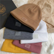 Load image into Gallery viewer, Warm Winter Knit Beanie Hats Ins Wool Women Autumn Solid Color Hat Trendy Couple Male All-Match Unisex
