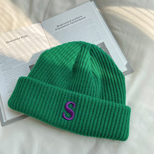 Load image into Gallery viewer, Warm Winter Knit Beanie Hats  Japanese Style All-Matching Thickened Letters Show Face Small Woolen Cap Children Unisex
