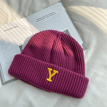Load image into Gallery viewer, Warm Winter Knit Beanie Hats  Japanese Style All-Matching Thickened Letters Show Face Small Woolen Cap Children Unisex
