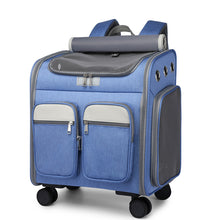 Lade das Bild in den Galerie-Viewer, Backpack Large Space Mute Universal Wheel Cat Bag Folding Draw-Bar Pet Bag
