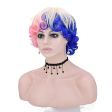 Load image into Gallery viewer, Women Wig Movie Suicide Squad Little Ugly Female Double Fight Gradient Men&#39;s W164
