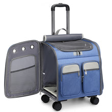Lade das Bild in den Galerie-Viewer, Backpack Large Space Mute Universal Wheel Cat Bag Folding Draw-Bar Pet Bag
