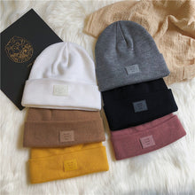 Load image into Gallery viewer, Warm Winter Knit Beanie Hats Ins Wool Women Autumn Solid Color Hat Trendy Couple Male All-Match Unisex
