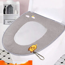 Load image into Gallery viewer, 3pcs Toilet Seat Cover Pads Coral Fleece Universal Velcro Thicker    Mink Suede
