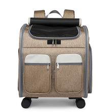 Lade das Bild in den Galerie-Viewer, Backpack Large Space Mute Universal Wheel Cat Bag Folding Draw-Bar Pet Bag
