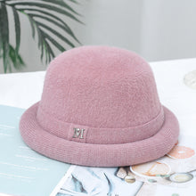 Load image into Gallery viewer, Warm Winter Knit Beanie Hats Middle-Aged and Elderly Girl's Cap Fleece-Lined Aunt Mother-in-Law Bucket Hat Autumn and Winter Travel Unisex
