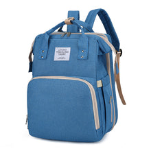 Load image into Gallery viewer, Backpack Extendable Bedspread Portable Folding Crib Large Capacity out Baby Diaper Bag
