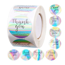 Load image into Gallery viewer, 3x500pcs Xmas Christmas Stickers Roll Label 8 Design Wedding Decoration Thank You Laser Baking Candy Tape
