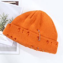 Load image into Gallery viewer, Warm Winter Knit Beanie Hats Korean Fashion Ring Pin Hip Hop Wool Men and Women Unisex
