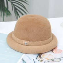 Load image into Gallery viewer, Warm Winter Knit Beanie Hats Middle-Aged and Elderly Girl's Cap Fleece-Lined Aunt Mother-in-Law Bucket Hat Autumn and Winter Travel Unisex
