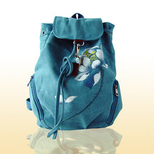 Lade das Bild in den Galerie-Viewer, Backpack Canvas Hand-Painted Chinese Ethnic Style Women's Backpack Hand-Painted Bag

