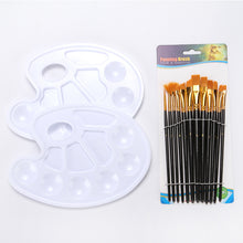 Load image into Gallery viewer, 12 Art Drawing Brush Pen Watercolor Gouache Oil Painting Brush Nylon Hair Brush
