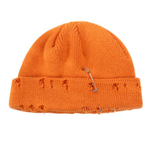 Load image into Gallery viewer, Warm Winter Knit Beanie Hats Korean Fashion Ring Pin Hip Hop Wool Men and Women Unisex
