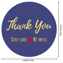 Load image into Gallery viewer, 2x500pcs Xmas Christmas  Stickers Roll Label 4 Kinds of Bronzing Thank You Gift Letter Sealing
