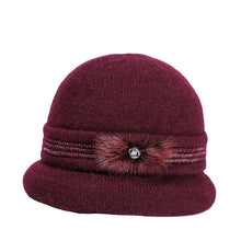 Load image into Gallery viewer, Warm Winter Knit Beanie Hats  Fashion Middle-Aged Mom Grandma Generation Hat Unisex
