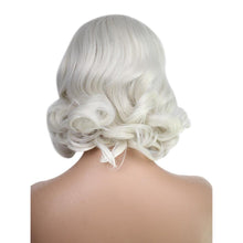 Lade das Bild in den Galerie-Viewer, Women Wig Marilyn Monroe Front Lace White Short Curly Hair W107

