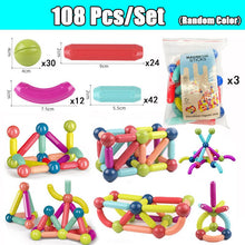 Lade das Bild in den Galerie-Viewer, 25-144Pcs Magnetic Stick Building Blocks game Set DIY Magnetic Toy Bricks
