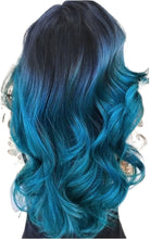 Lade das Bild in den Galerie-Viewer, Women Wig Long Curly Hair Medium Gradient Chemical Fiber Purple Blue W416
