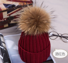 Load image into Gallery viewer, Warm Winter Knit Beanie Hats  Autumn Curling Ear Protection Korean Style Plush Ball Woolen Unisex

