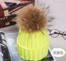 Load image into Gallery viewer, Warm Winter Knit Beanie Hats  Autumn Curling Ear Protection Korean Style Plush Ball Woolen Unisex
