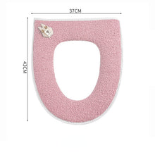Load image into Gallery viewer, 3pcs Toilet Seat Cover Pads Cute Teddy Plush    Zipper        Washer
