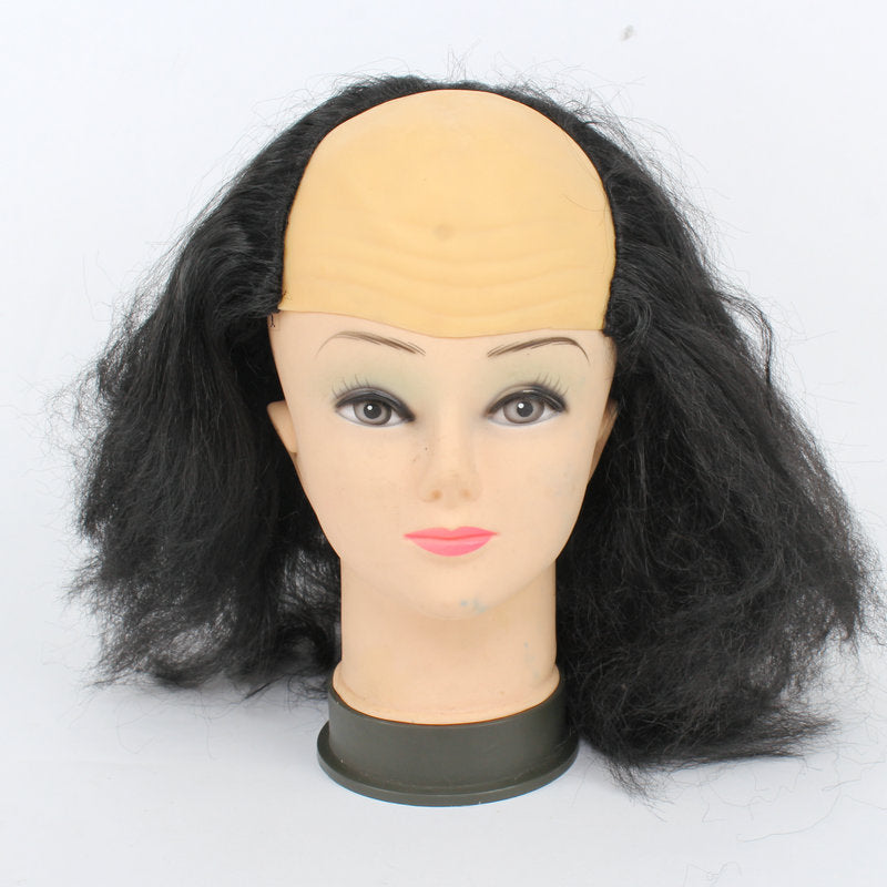 Halloween Xmas Christmas Gifts Decoration Masquerade Show Dress Up Funny Bald Wig
