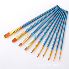 Load image into Gallery viewer, 10 PCs Black Stick Multifunctional Nylon Hair Watercolor Brushes
