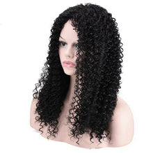 Load image into Gallery viewer, Women Wig Black Break-up Tube Small Curly Hair Head Cover W208
