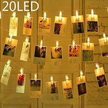 Lade das Bild in den Galerie-Viewer, 10 LEDs/20LEDs Photo Clips String Lights for Wall Wedding Party Christmas Home Decoration
