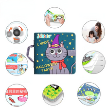 Load image into Gallery viewer, 3D Tear-Proof Guess Animal Space Car Cloth Book 0-3 Years Old Baby Early Education

