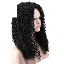 Load image into Gallery viewer, Women Wig Black Break-up Tube Small Curly Hair Head Cover W208
