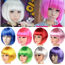 Lade das Bild in den Galerie-Viewer, 2x Halloween Xmas Christmas Gifts Decoration Masquerade Supplies Wig Student Hair More than Bob Haircut
