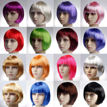 Lade das Bild in den Galerie-Viewer, 2x Halloween Xmas Christmas Gifts Decoration Masquerade Supplies Wig Student Hair More than Bob Haircut
