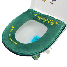 Load image into Gallery viewer, 3pcs Toilet Mat Velvet Toilet Seat plus-Sized Thick Toilet Seat Cover Four Seasons
