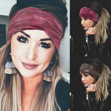 Load image into Gallery viewer, 3PCs Milk Silk Stretch Extra Wide Version Elastic Tie-Dye Headband Women Sports Yoga Headband
