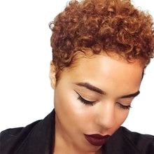 Load image into Gallery viewer, Women Wig Fashion Short Curly Hair with Bangs Solid Color W179
