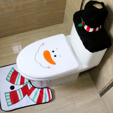 Load image into Gallery viewer, 3pcs Toilet Seat Cover Pads Christmas Decoration    Creative Layout Dress up Three-Piece Decorations
