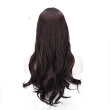 Load image into Gallery viewer, Women Wig Big Wave Dark Brown Medium Long Curly Hair Head Cover W223
