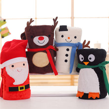 Load image into Gallery viewer, Creative Santa Claus David's Deer Snowman Penguin Blanket Cartoon Double-Sided Flannel
